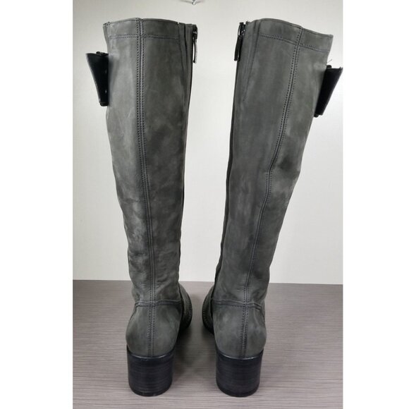 Paul Green Kendra Knee High Buckle Boot, Gray Nubuck, Womens Size 7 M - Picture 5 of 9